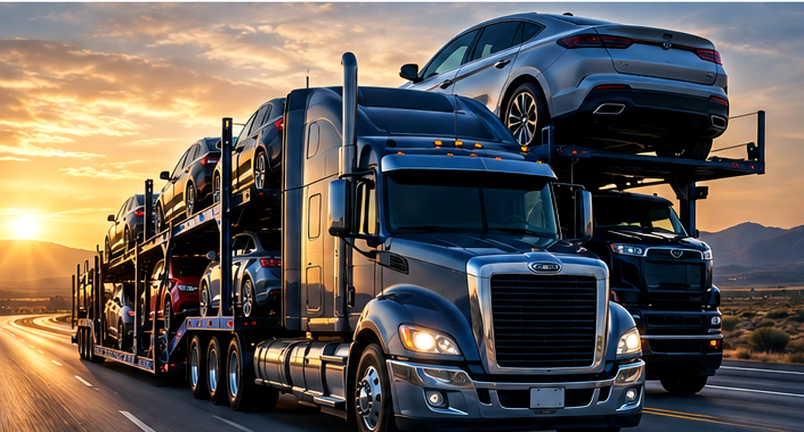 Vehicle transport carrier moving automobiles